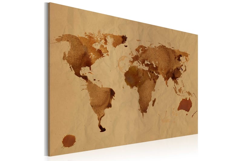 Billede Verden Malet Med Kaffe 60x40, Artgeist sp. z o. o.