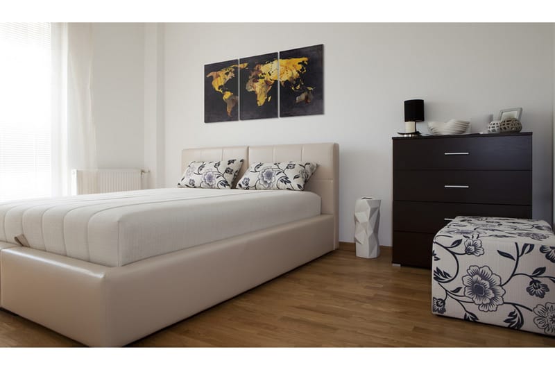 Billede Verdenskort Kvicksand 120x60 - Artgeist sp. z o. o. - Boligtilbehør - Billeder & kunst - Billeder på lærred