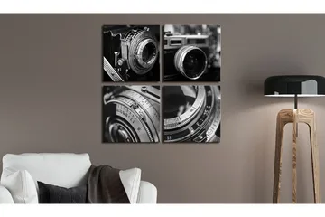 Billede Vintage Cameras 40x40 - Artgeist sp. z o. o. - Boligtilbehør - Billeder & kunst - Billeder på lærred
