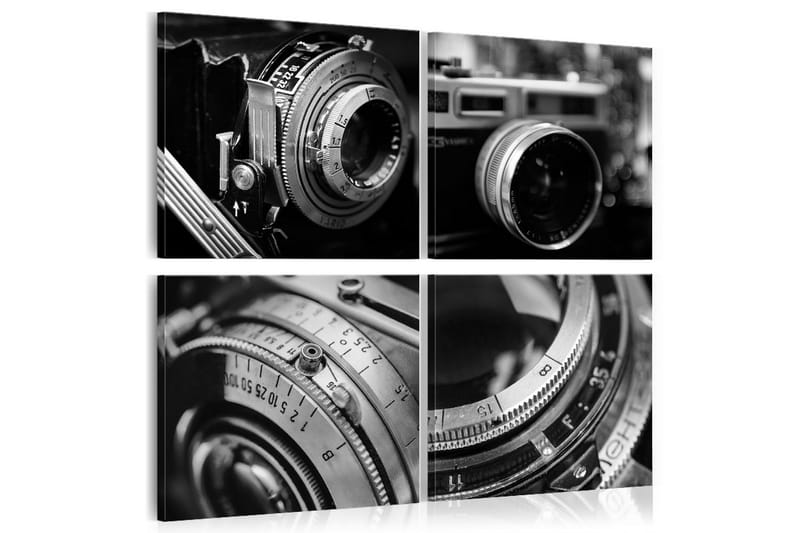 Billede Vintage Cameras 90x90 - Artgeist sp. z o. o. - Billeder på lærred