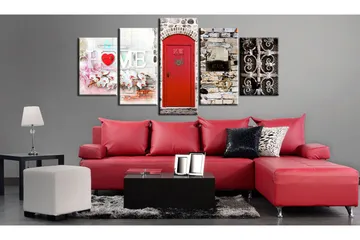 Billede Vintage Home 200x100 - Artgeist sp. z o. o. - Boligtilbehør - Billeder & kunst - Billeder på lærred