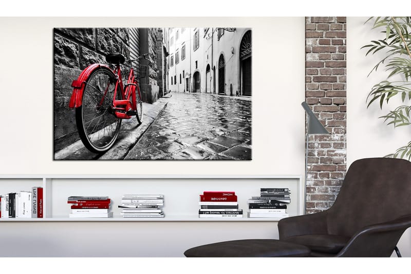 Billede Vintage Red Bike 120x80, Artgeist sp. z o. o.