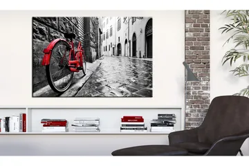 Billede Vintage Red Bike 60x40 - Artgeist sp. z o. o. - Boligtilbehør - Billeder & kunst - Billeder på lærred