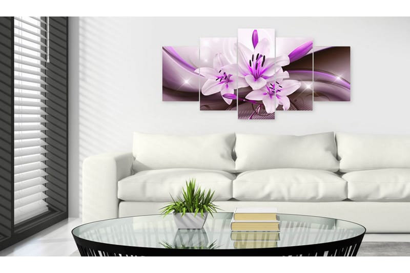 Billede Violet Desert Lily 100x50 - Artgeist sp. z o. o. - Boligtilbehør - Billeder & kunst - Billeder på lærred
