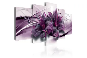 Billede Violet Lily 200x100 - Artgeist sp. z o. o. - Boligtilbehør - Billeder & kunst - Billeder på lærred