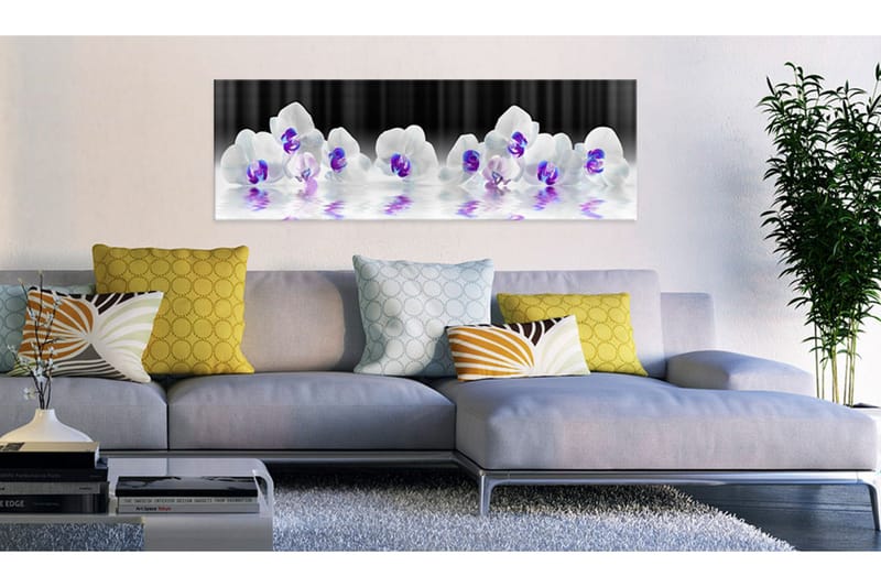 Billede Water Orchids 150x50 - Artgeist sp. z o. o. - Boligtilbehør - Billeder & kunst - Billeder på lærred