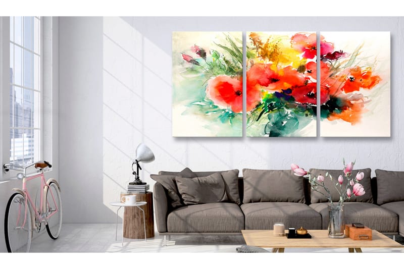 Billede Watercolor Bouquet 60x30, Artgeist sp. z o. o.