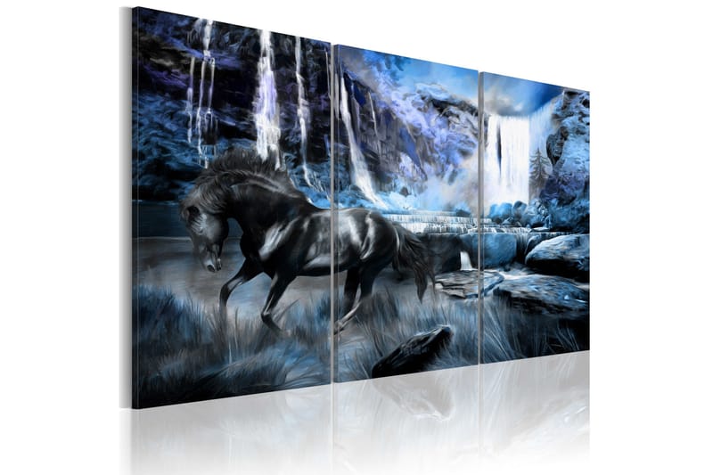 Billede Waterfall In Colour Of Sapphire 60x40, Artgeist sp. z o. o.