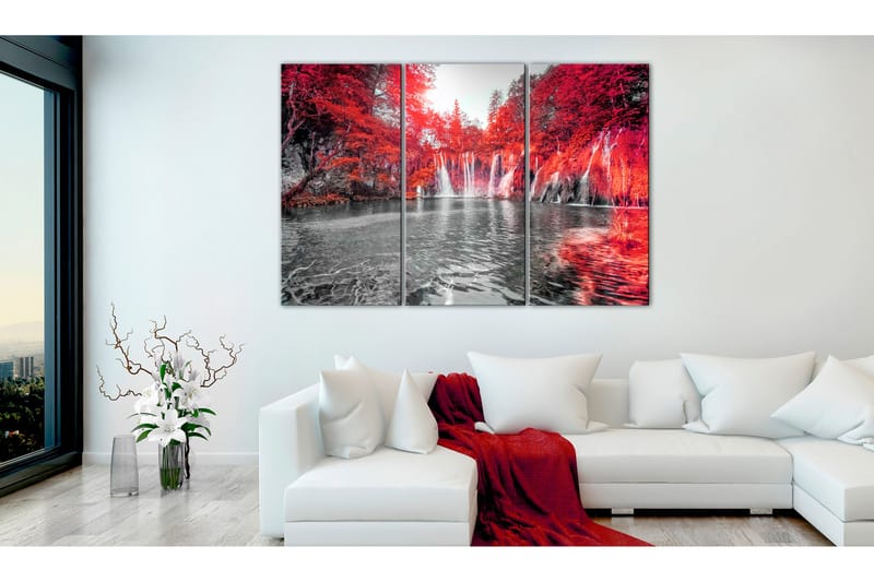 Billede Waterfalls Of Ruby Forest 90x60 - Artgeist sp. z o. o. - Boligtilbehør - Billeder & kunst - Billeder på lærred