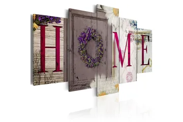 Billede Welcome Home 100x50 - Artgeist sp. z o. o. - Boligtilbehør - Billeder & kunst - Billeder på lærred