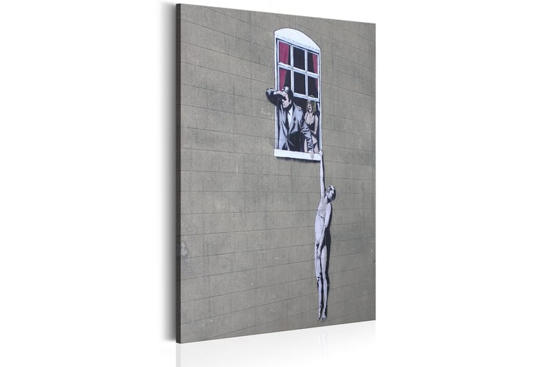 Billede Well Hung Lover By Banksy 60x90 - Artgeist sp. z o. o. - Boligtilbehør - Billeder & kunst - Billeder på lærred