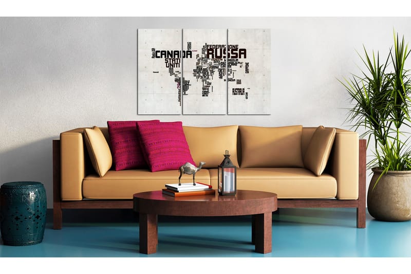 Billede What A Wonderful World Triptych 120x80 - Artgeist sp. z o. o. - Boligtilbehør - Billeder & kunst - Billeder på lærred