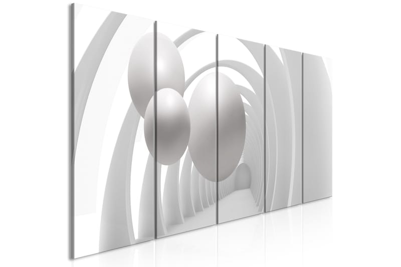Billede White Tunnel 5 Parts Narrow 225x90, Artgeist sp. z o. o.
