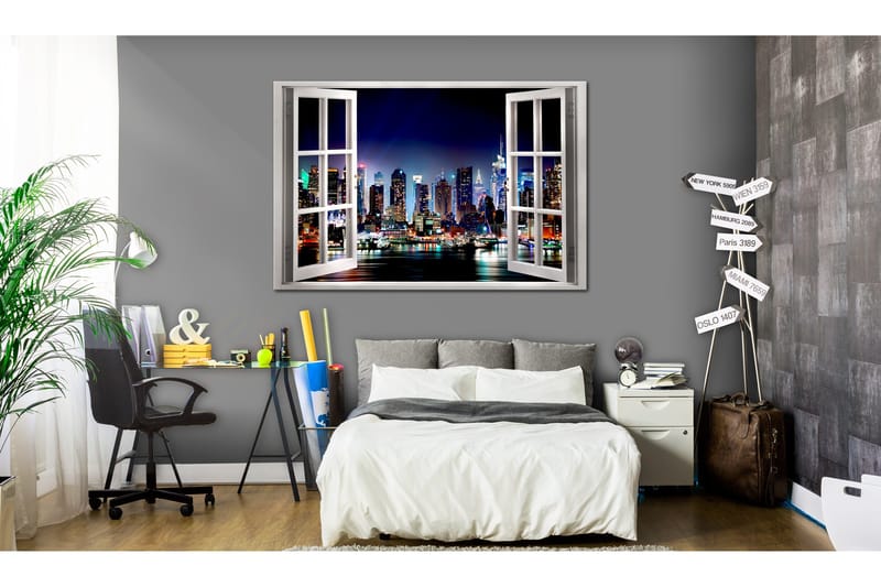 Billede Window: View of New York 120x80, Artgeist sp. z o. o.
