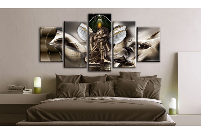 Billede Winged Buddha 200x100 - Artgeist sp. z o. o. - Boligtilbehør - Billeder & kunst - Billeder på lærred