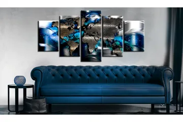 Billede With Azure Accent 200x100 - Artgeist sp. z o. o. - Boligtilbehør - Billeder & kunst - Billeder på lærred