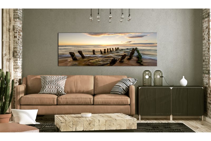 Billede Wooden Breakwaters 120x40, Artgeist sp. z o. o.