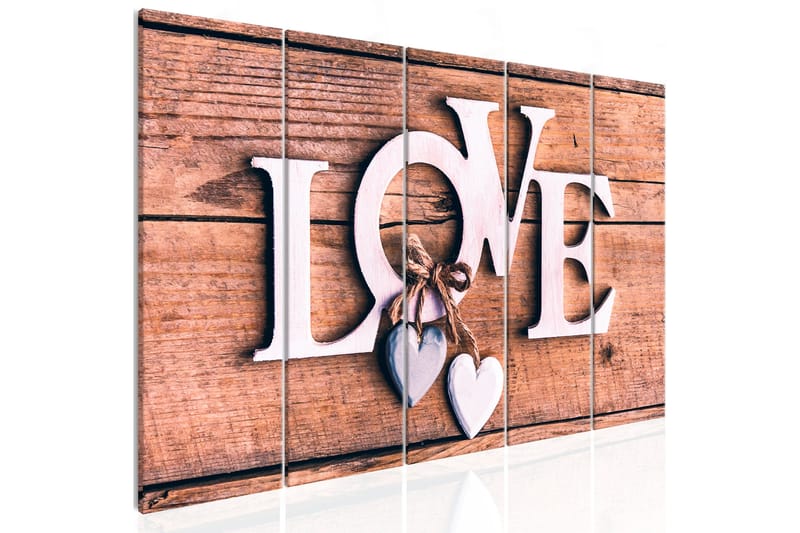 Billede Wooden Letters 5 Parts Narrow 200x80, Artgeist sp. z o. o.