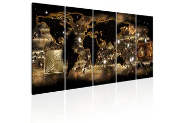 Billede World At Night 200x80 - Artgeist sp. z o. o. - Boligtilbehør - Billeder & kunst - Billeder på lærred