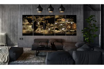 Billede World At Night 200x80 - Artgeist sp. z o. o. - Boligtilbehør - Billeder & kunst - Billeder på lærred