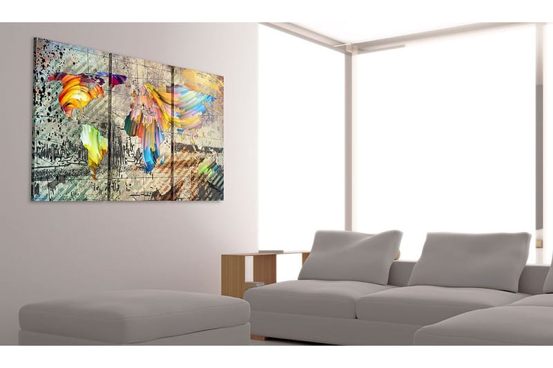 Billede World Full Of Colours 120x80 - Artgeist sp. z o. o. - Boligtilbehør - Billeder & kunst - Billeder på lærred