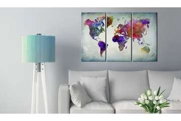 Billede World In Colors 90x60 - Artgeist sp. z o. o. - Boligtilbehør - Billeder & kunst - Billeder på lærred