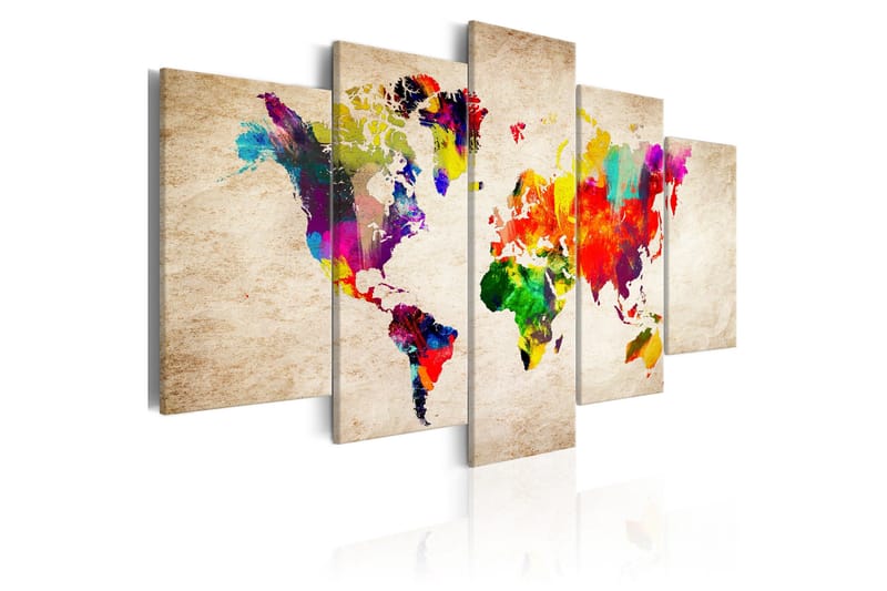 Billede World Map Abstract Fantasy 100x50, Artgeist sp. z o. o.