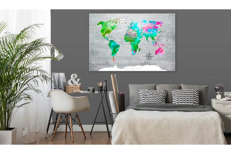 Billede World Map: Green Paradise 60x40, Artgeist sp. z o. o.