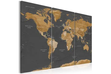 Billede World Map Modern Aesthetics 120x80 - Artgeist sp. z o. o. - Boligtilbehør - Billeder & kunst - Billeder på lærred