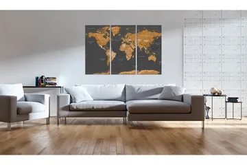 Billede World Map Modern Aesthetics 120x80 - Artgeist sp. z o. o. - Boligtilbehør - Billeder & kunst - Billeder på lærred