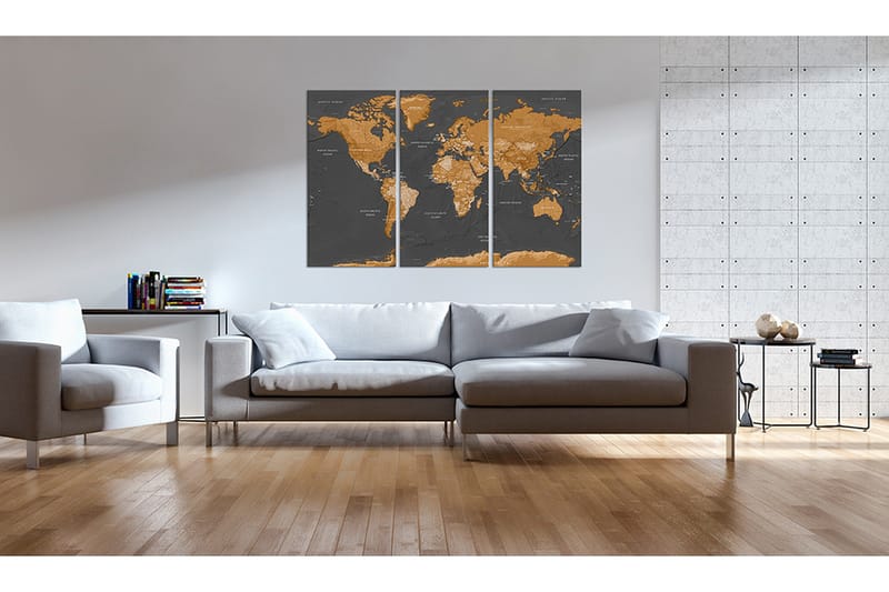 Billede World Map Modern Aesthetics 90x60 - Artgeist sp. z o. o. - Boligtilbehør - Billeder & kunst - Billeder på lærred