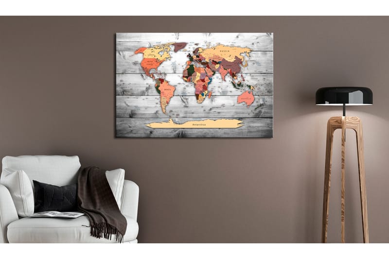 Billede World Map: New Directions 90x60, Artgeist sp. z o. o.