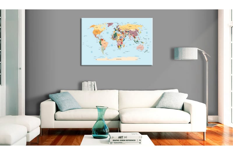 Billede World Map: Travel with Me 120x80, Artgeist sp. z o. o.