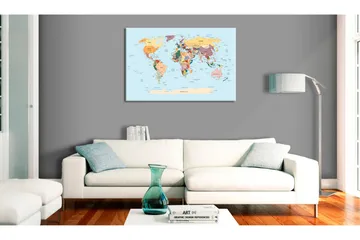 Billede World Map: Travel with Me 60x40 - Artgeist sp. z o. o. - Boligtilbehør - Billeder & kunst - Billeder på lærred