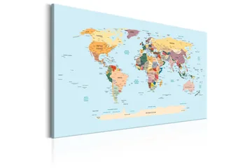Billede World Map: Travel with Me 60x40 - Artgeist sp. z o. o. - Boligtilbehør - Billeder & kunst - Billeder på lærred
