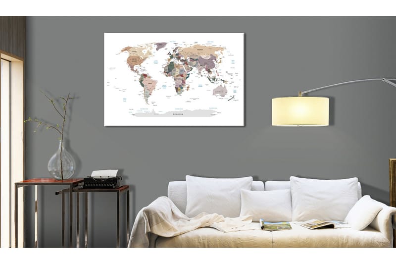 Billede World Map: Where Today? 90x60, Artgeist sp. z o. o.