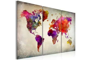 Billede World Mosaic Of Colours 90x60 - Artgeist sp. z o. o. - Boligtilbehør - Billeder & kunst - Billeder på lærred