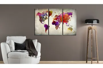 Billede World Mosaic Of Colours 90x60 - Artgeist sp. z o. o. - Boligtilbehør - Billeder & kunst - Billeder på lærred