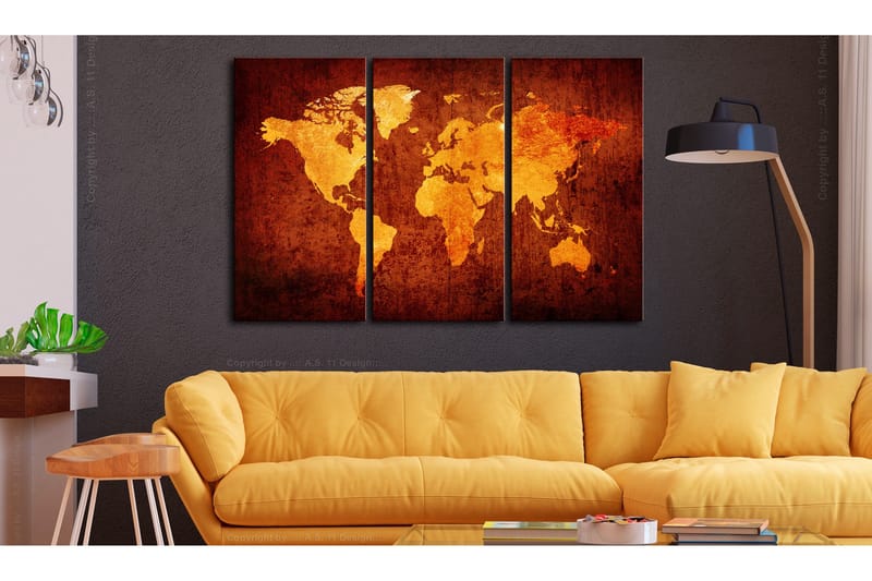 Billede World Of Orange 120x80 - Artgeist sp. z o. o. - Boligtilbehør - Billeder & kunst - Billeder på lærred