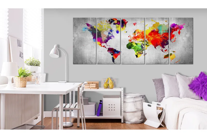 Billede World on Concrete 225x90, Artgeist sp. z o. o.