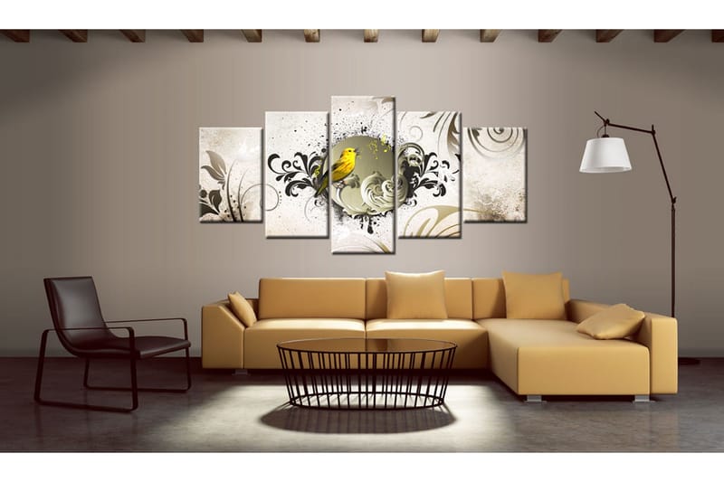 Billede Yellow Bird 100x50 - Artgeist sp. z o. o. - Boligtilbehør - Billeder & kunst - Billeder på lærred