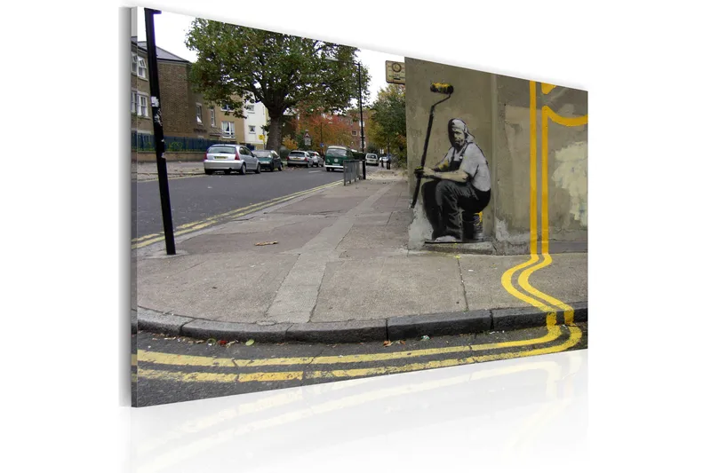 Billede Yellow Flower Banksy 60x40, Artgeist sp. z o. o.