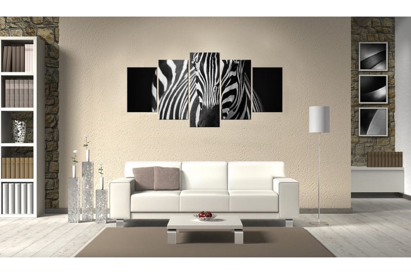 Billede Zebra Look 100x50 - Artgeist sp. z o. o. - Boligtilbehør - Billeder & kunst - Billeder på lærred