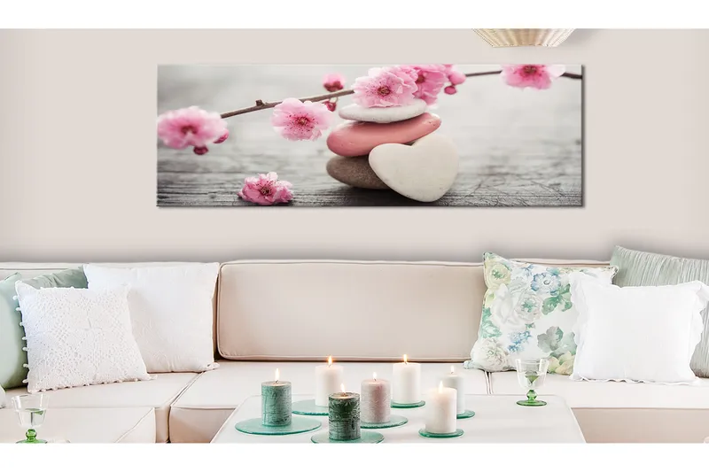 Billede Zen Cherry Blossoms 120x40 - Artgeist sp. z o. o. - Boligtilbehør - Billeder & kunst - Billeder på lærred