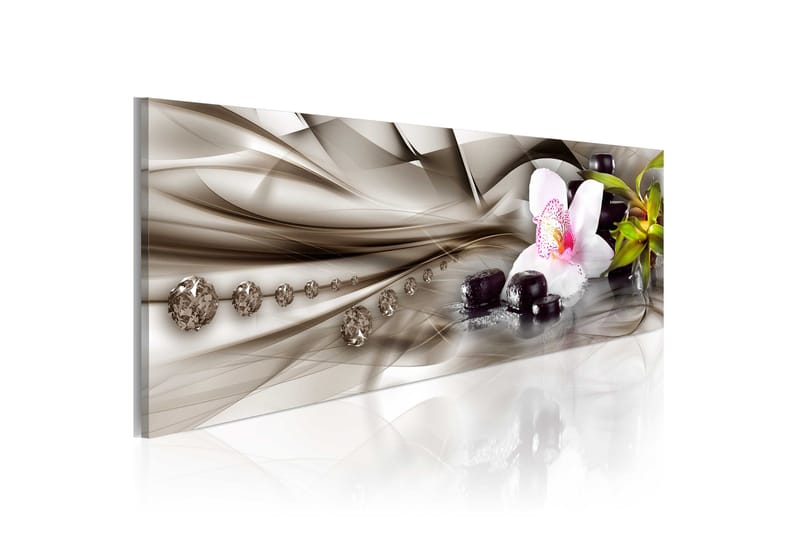 Billede Zen Composition Orchid Bamboo And Stones 120x40, Artgeist sp. z o. o.