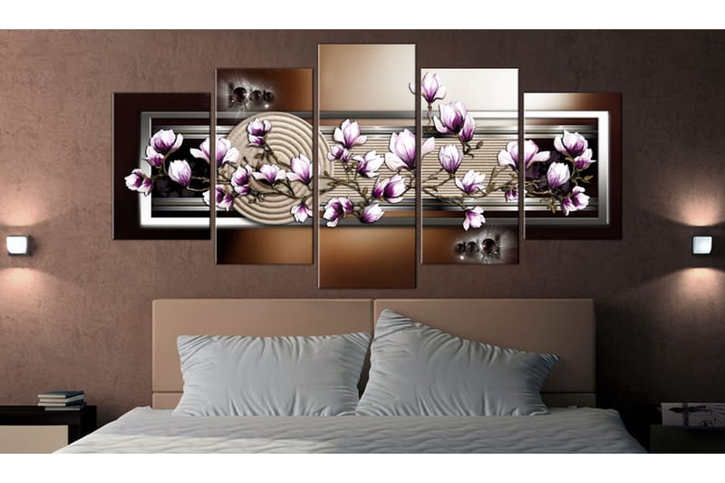 Billede Zen Garden And Magnolia 100x50 - Artgeist sp. z o. o. - Boligtilbehør - Billeder & kunst - Billeder på lærred