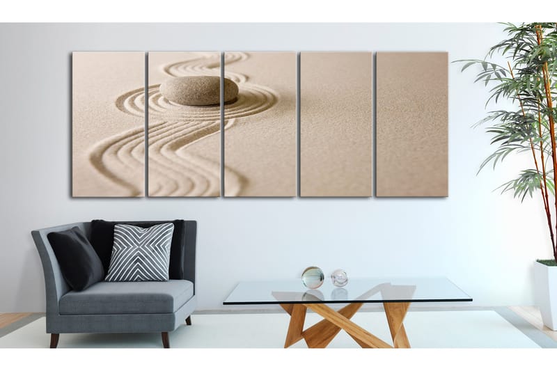 Billede Zen Sand And Stone 225x90 - Artgeist sp. z o. o. - Boligtilbehør - Billeder & kunst - Billeder på lærred