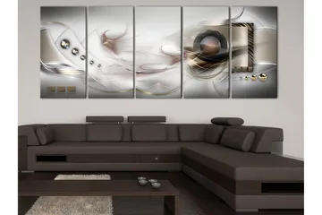 Billede Pearly Mist 5 Parts Narrow 200x80 - Artgeist sp. z o. o. - Boligtilbehør - Billeder & kunst - Billeder på lærred