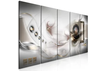 Billede Pearly Mist 5 Parts Narrow 200x80 - Artgeist sp. z o. o. - Boligtilbehør - Billeder & kunst - Billeder på lærred