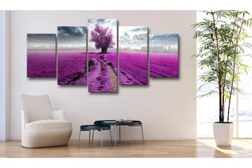 Billede Purple Land 200x100 - Artgeist sp. z o. o. - Boligtilbehør - Billeder & kunst - Billeder på lærred